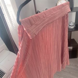 Pink Pleated Skirt